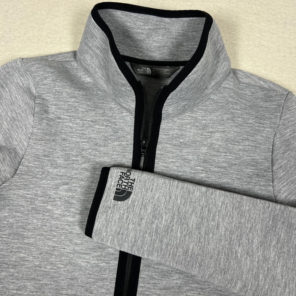 The North Face Neo 3D Thermal Full Zip Jacket Womens S Gray Longline NF0A2TFR